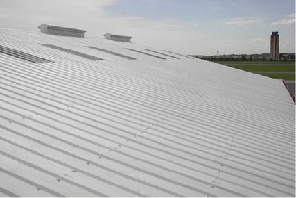 airplane-hanger-roof-white-elastomeric-waterproof-coating